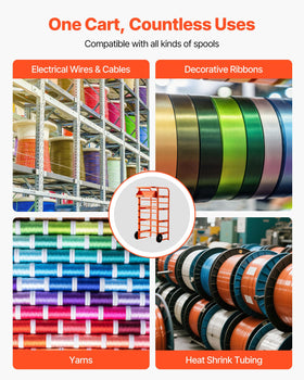 VEVOR quick-assembly spool rack simplifies setup in busy spaces.
