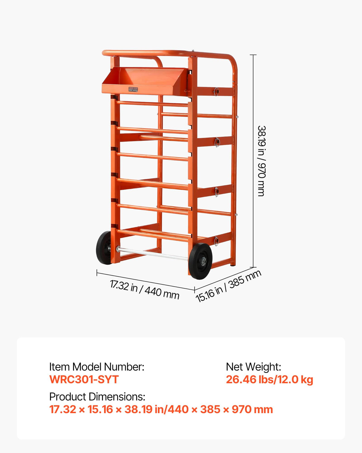 VEVOR high-capacity rack reduces clutter in workshops and garages.