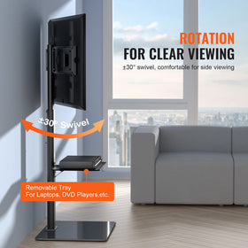 VEVOR detail of swivel bracket showing ±30° rotation and benefit of flexible viewing angles