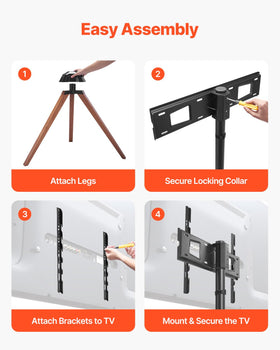 VEVOR cable management hooks organizing power and HDMI for neat look