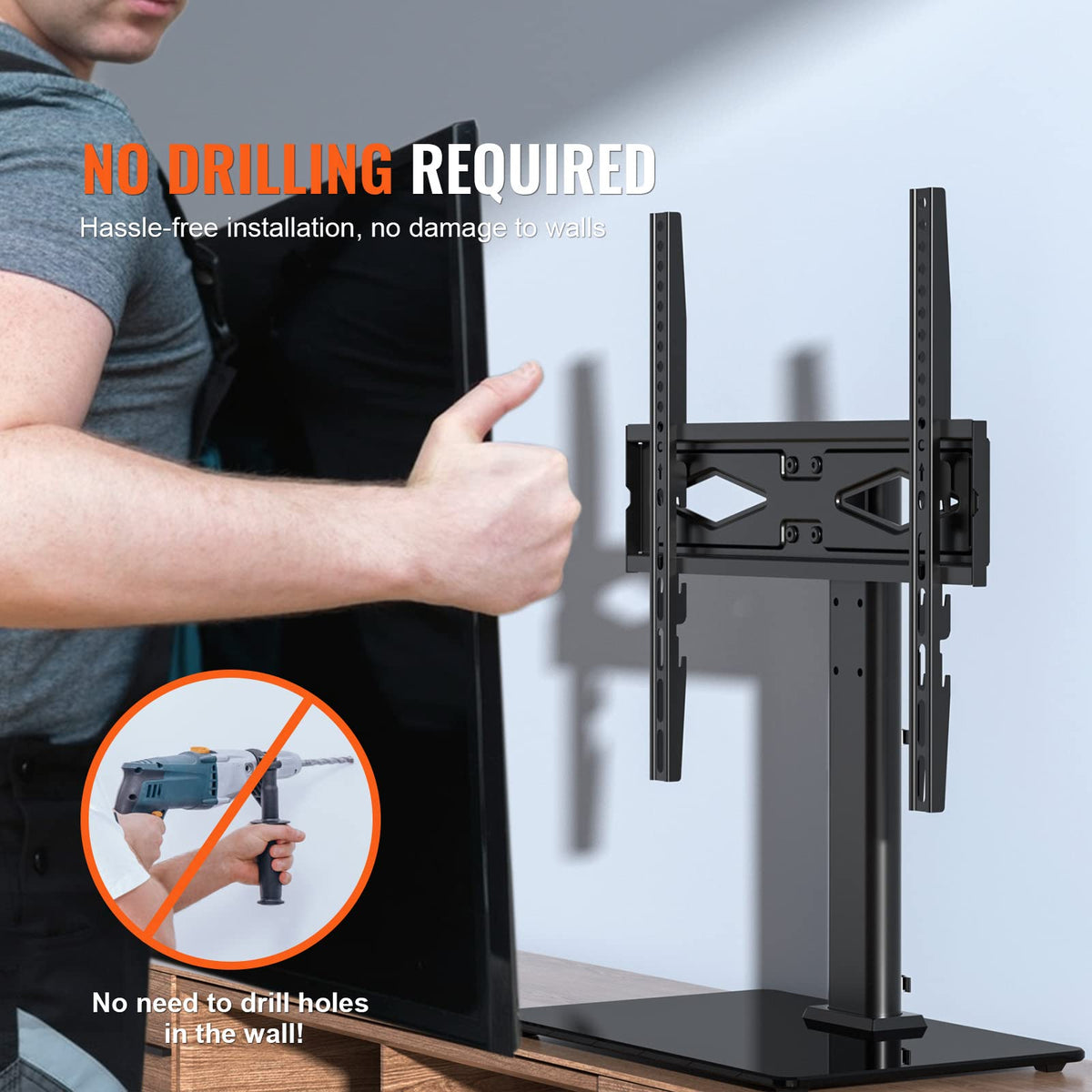 VEVOR cable-management system keeps back area neat and tidy.