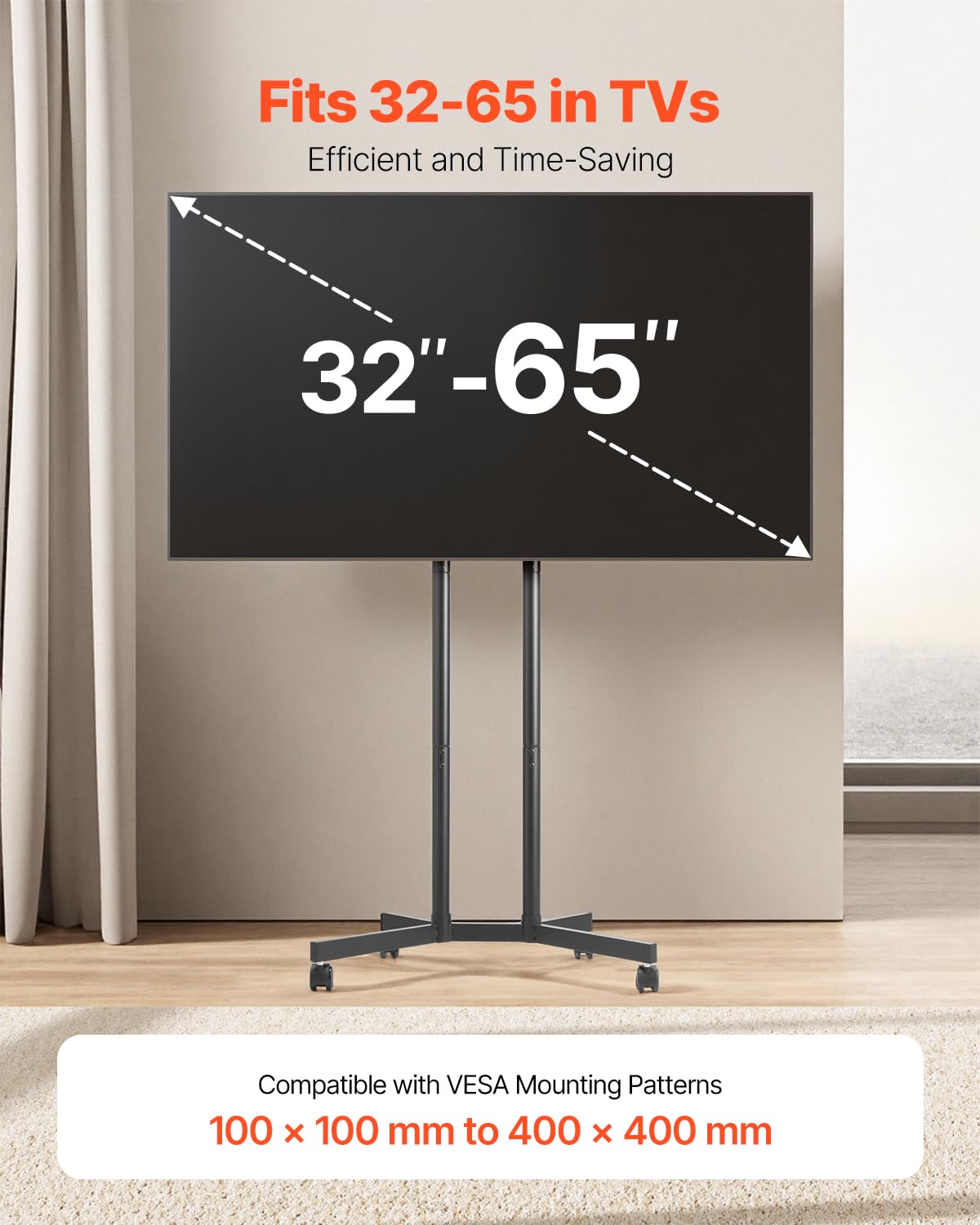 VEVOR side profile highlighting tilt adjustment and secure viewing angle benefit