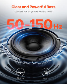 VEVOR underseat subwoofer fits cars, SUVs, trucks with straightforward install