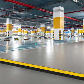 VEVOR ramp in parking lot protecting cords during events and traffic