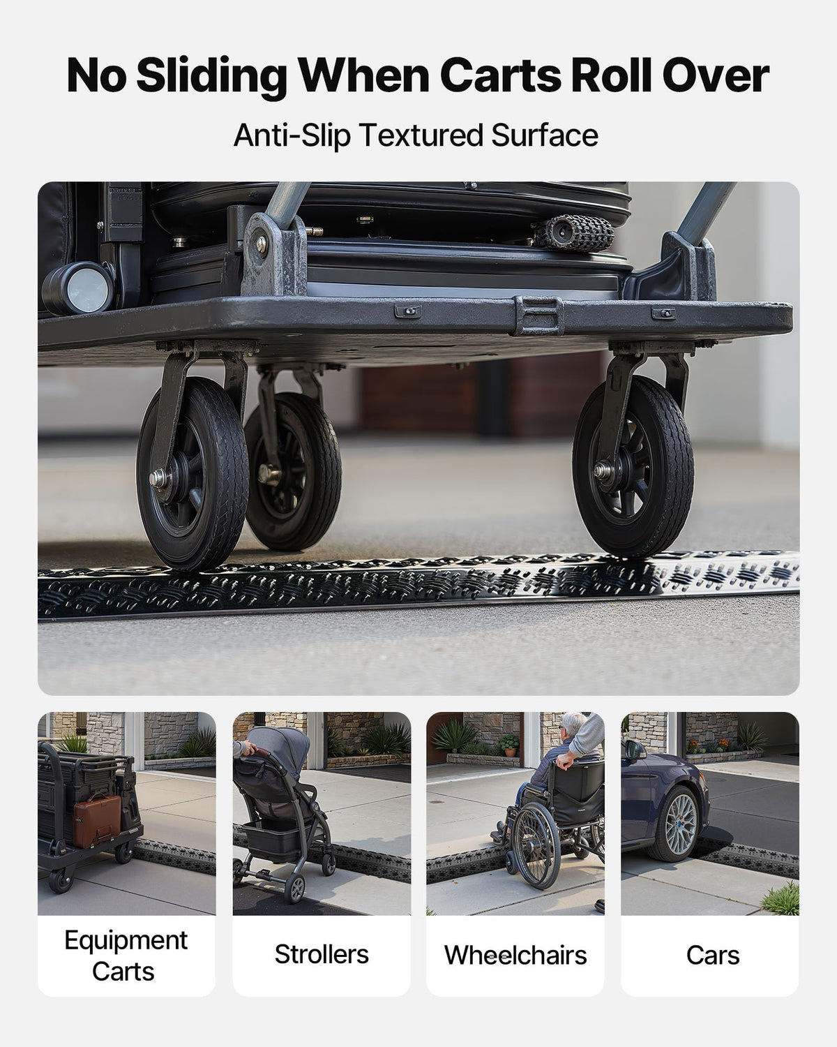 VEVOR with vehicle crossing demonstrating heavy-load durability