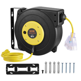 VEVOR wall or ceiling mount setup keeps cords off the floor and accessible.