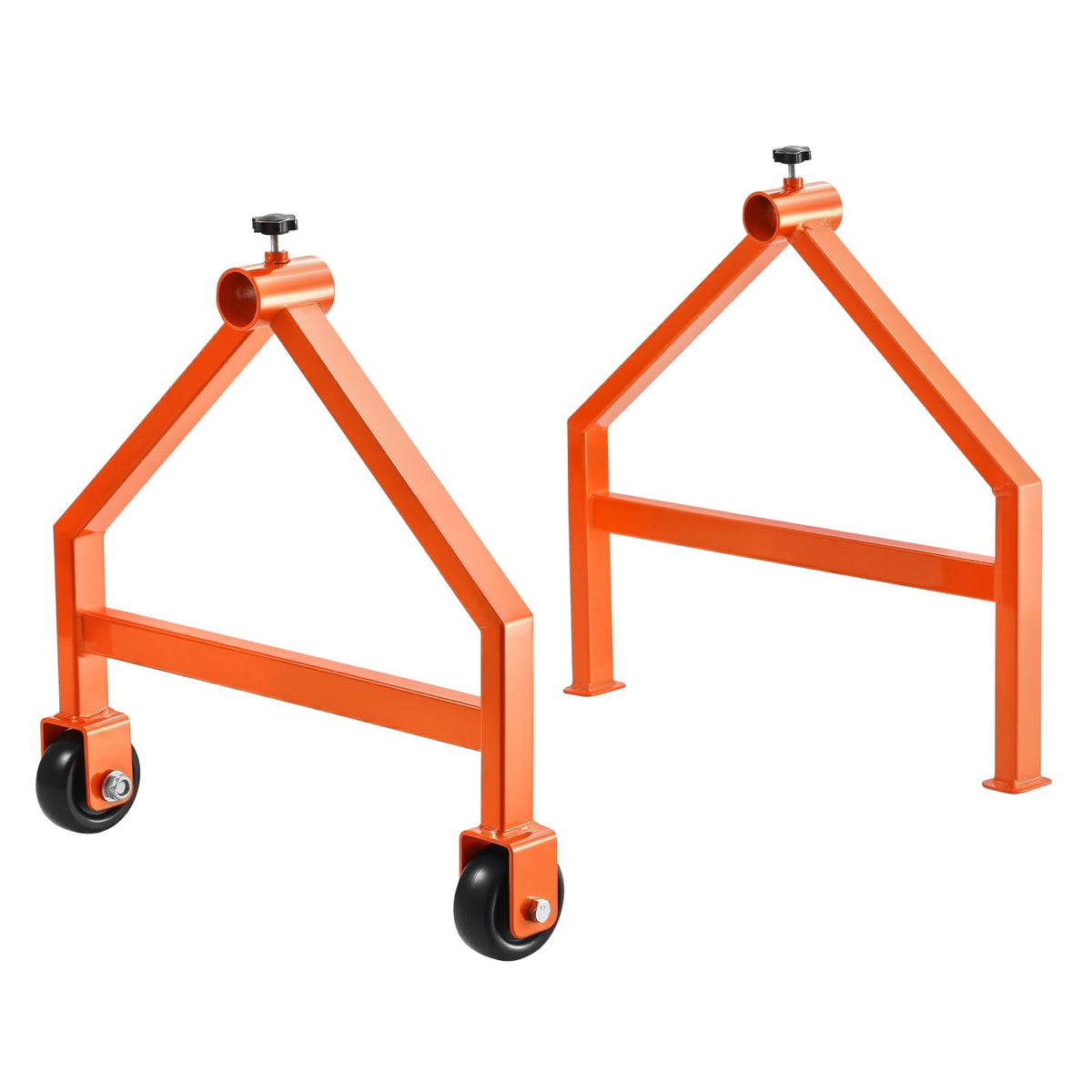 VEVOR front view of spool rack showing stable triangle frame and compact base