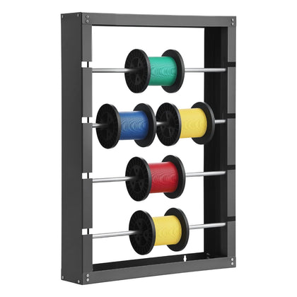 VEVOR front view of spool rack showing four rods and neat organization benefit