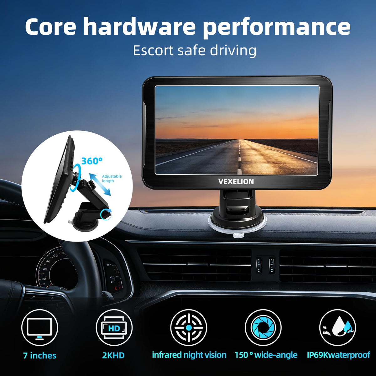 Vexelion camera lens close-up highlighting durable construction and sharp imaging