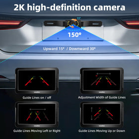 Vexelion monitor showing 2K reverse image for safer, easier parking