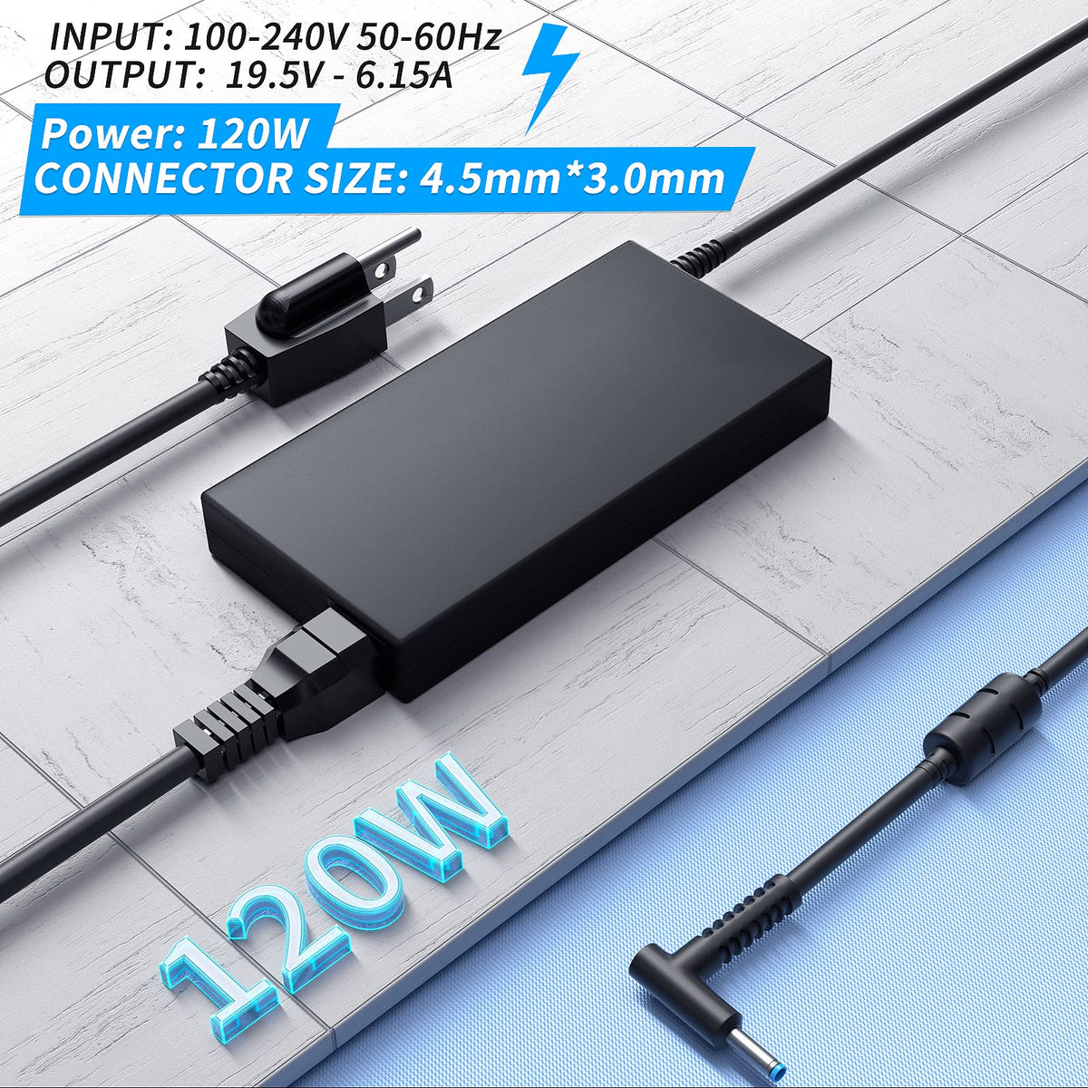 vhbw blue-tip close-up highlighting connector for correct fit and convenience