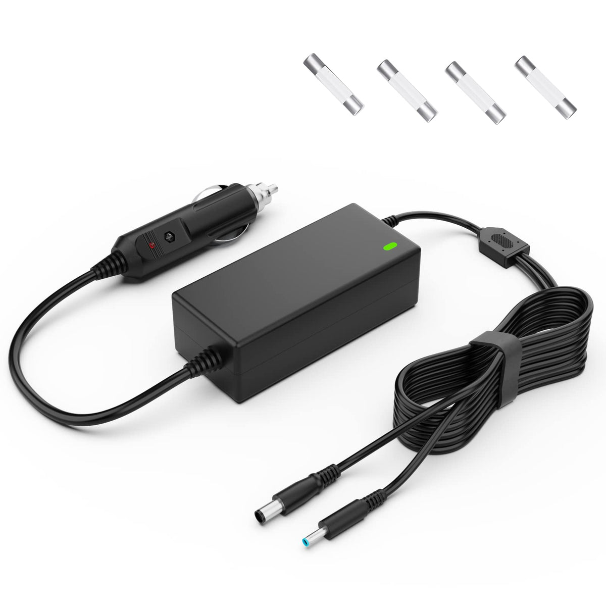 VHBW Dell 90W car charger front view for road use