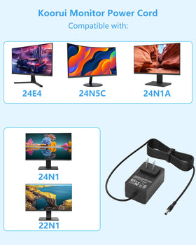 vhbw Koorui power cord end-connector detailed view