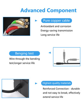 vhbw Koorui power cord packaging with in-box accessories