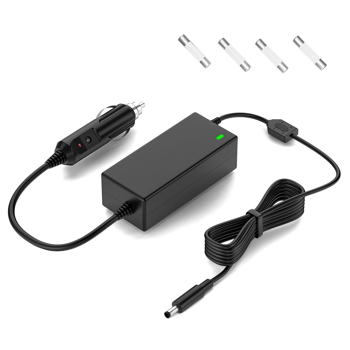 vhbw car charger front view shows compact design and easy storage benefit