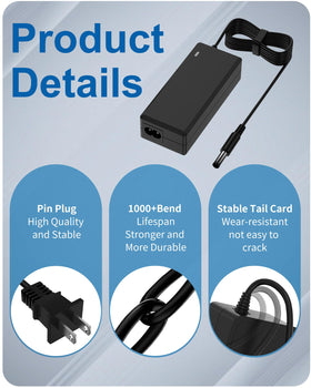 vhbw Samsung monitor power cord back view highlighting durable insulation