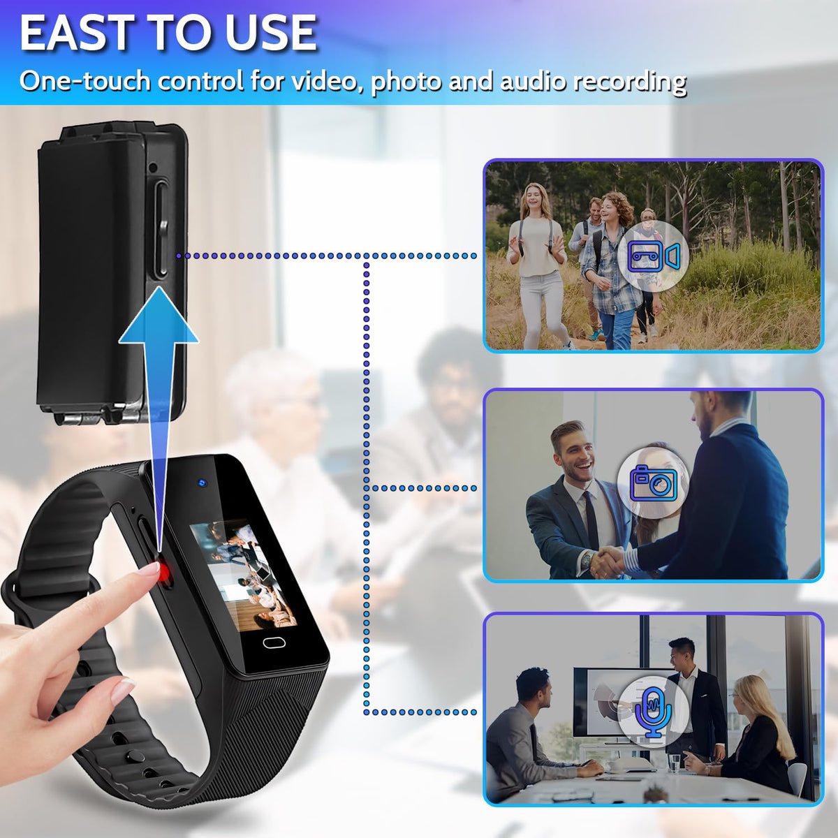 VHLTTYV mini camera with one touch playback for quick reviews.