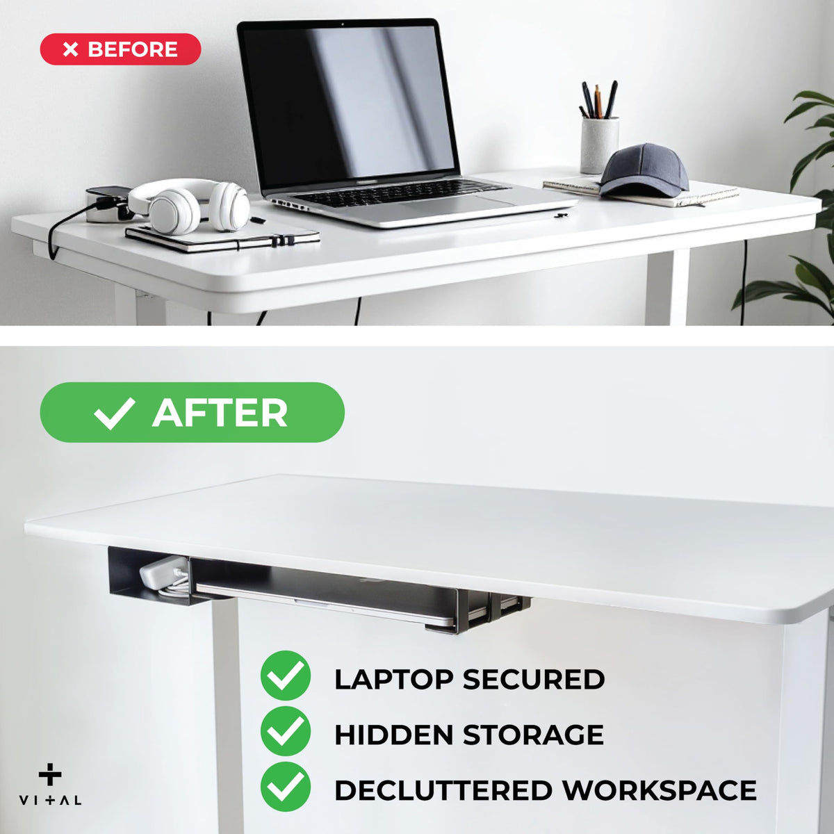 VI+AL padding protects laptop at every contact point.