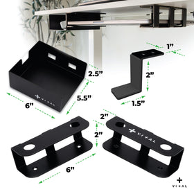 VI+AL minimalist modern under desk organizer blends with any workspace.