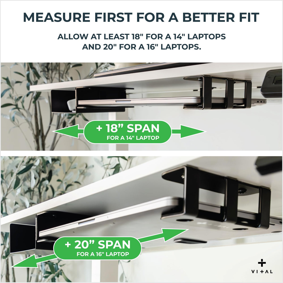 VI+AL built in side storage for chargers and mouse.