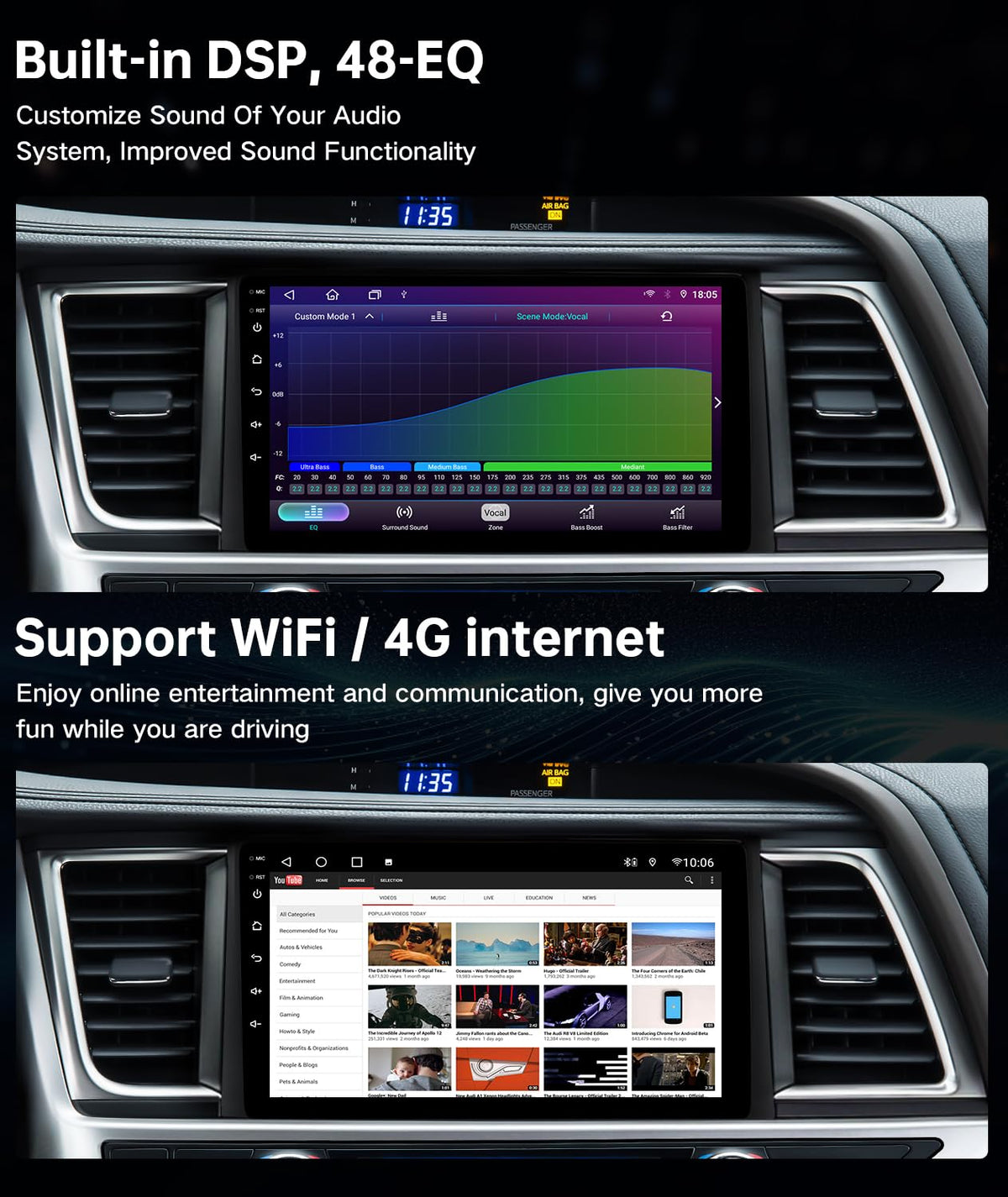 ViaBecs Android 13 system with 128 GB storage and 6 GB RAM