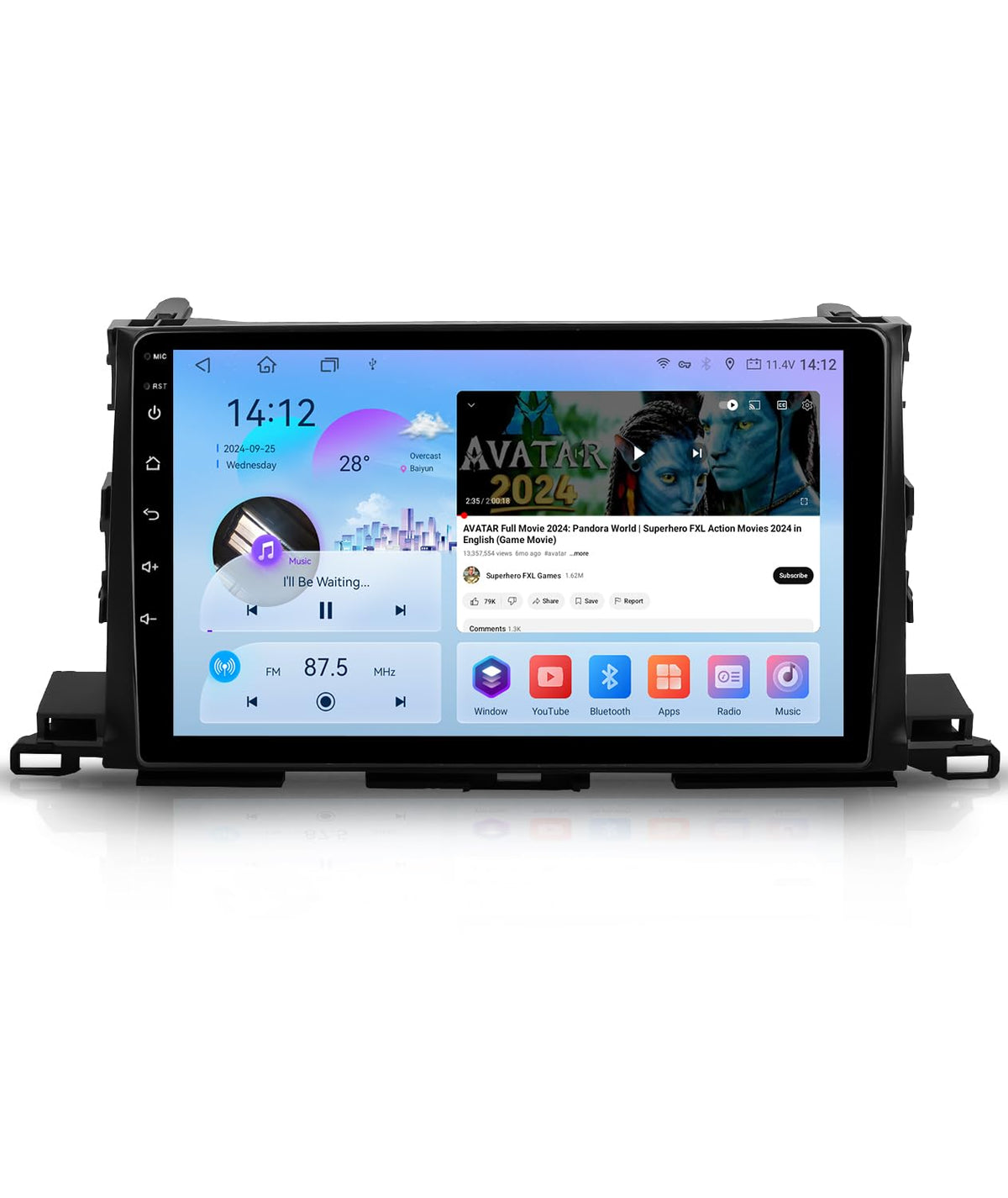 ViaBecs Highlander radio front view for plug-and-play installation