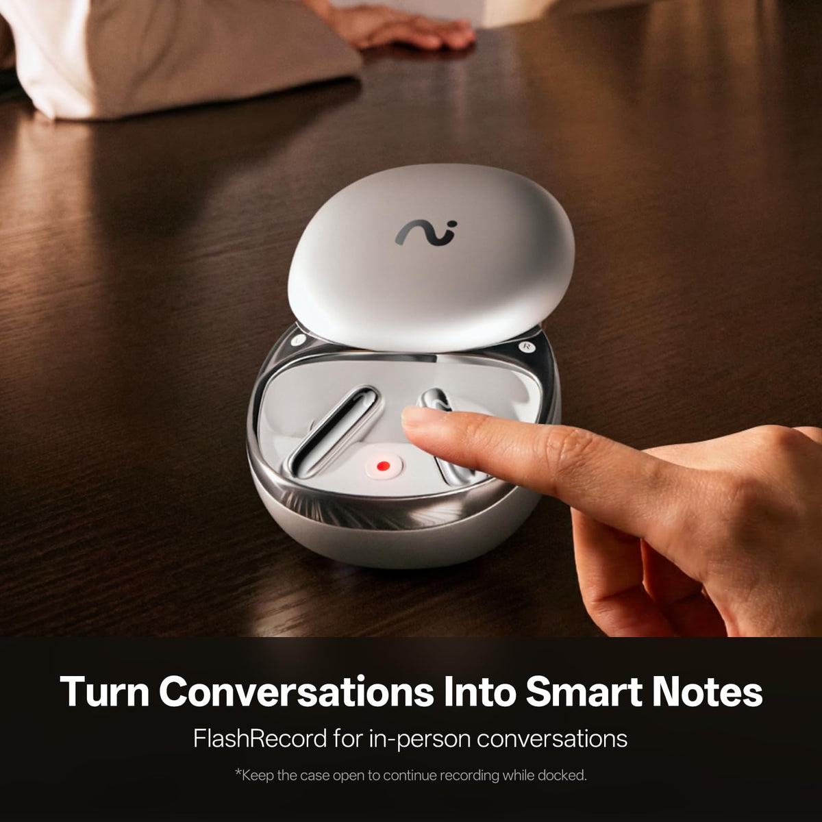 viaim RecDot Earbuds side profile emphasizes compact ergonomic design