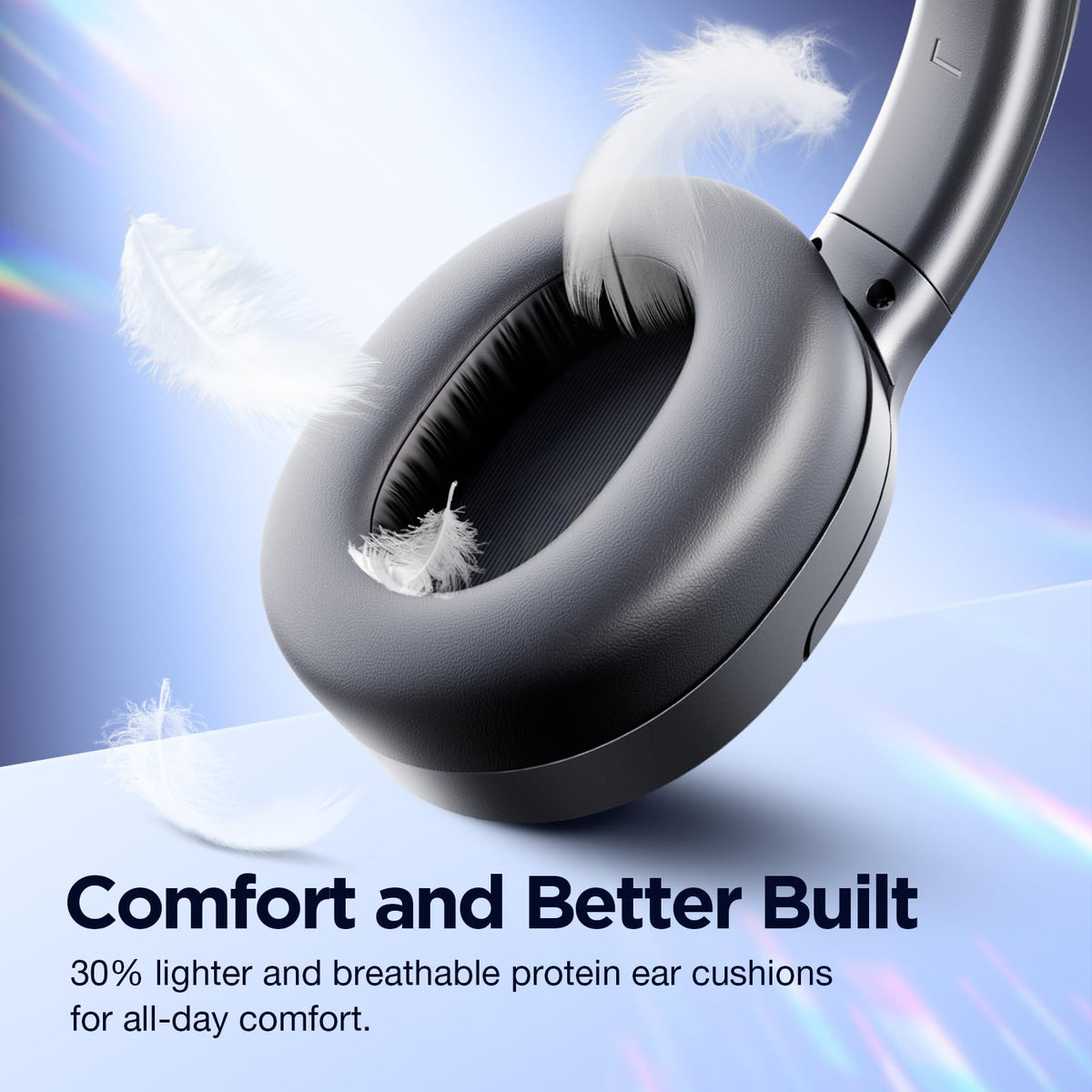vibeadio worn by commuter on subway illustrating ANC reduction of background noise benefit