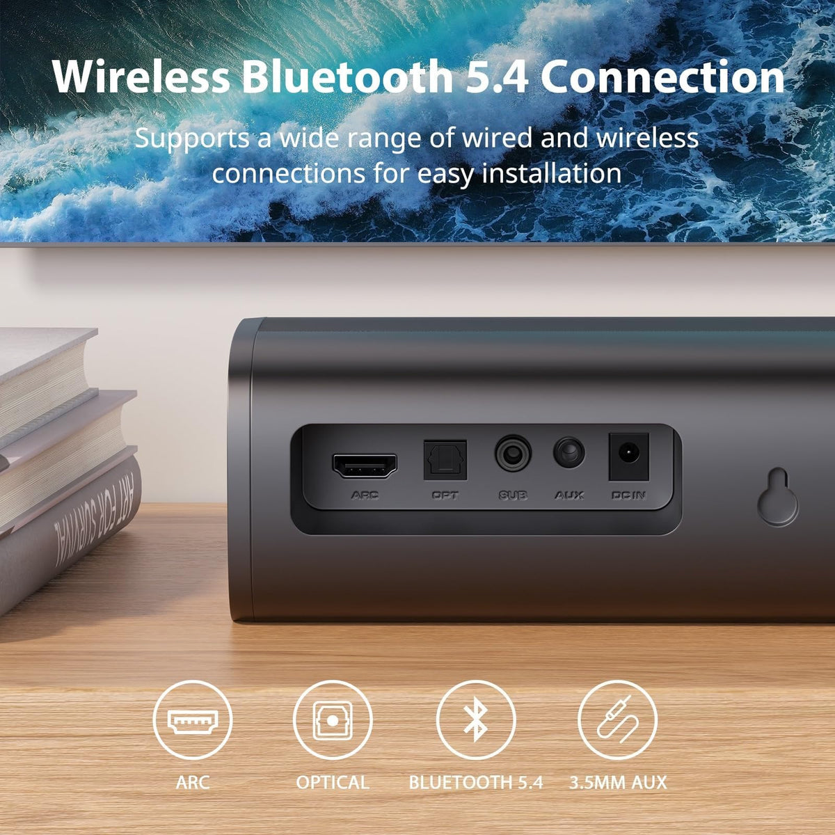 Vibeadio upgraded sound bar arc-setup for easy home theater integration.