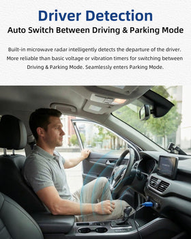 VibeXtr 24h parking mode setup showing ongoing recording indicator.