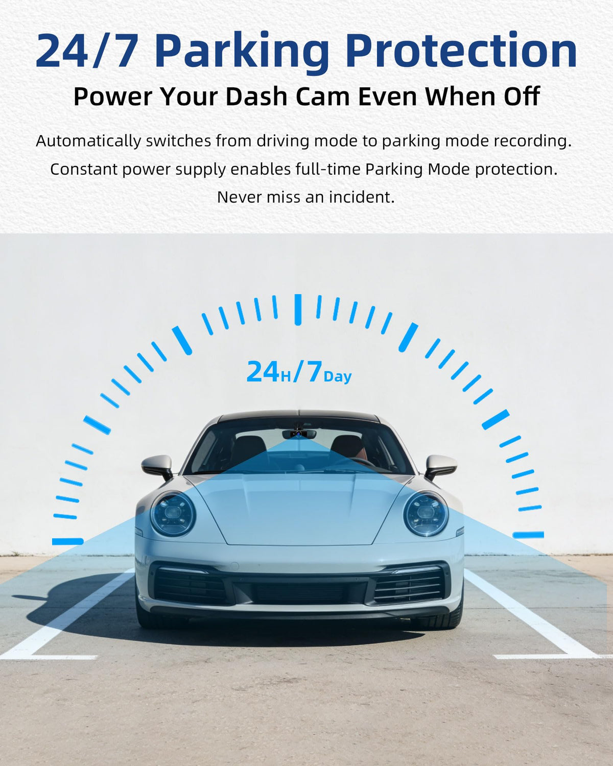 VibeXtr USB-C output 5V/3A powering high resolution dash cams