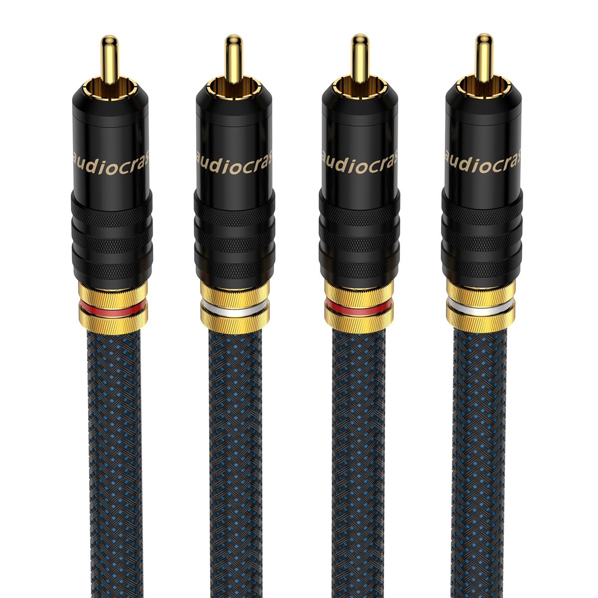 Viborg A10 front view showing dual RCA connectors and clean finish for reliable connections