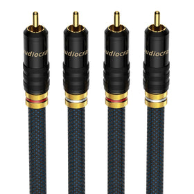 Viborg A10 front view showing dual RCA connectors and clean finish for reliable connections