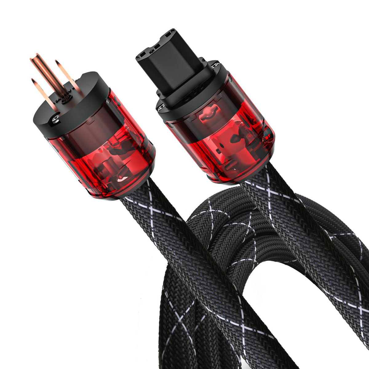 Viborg Audiocrast front view showing plug and IEC C15 connector for reliable connection