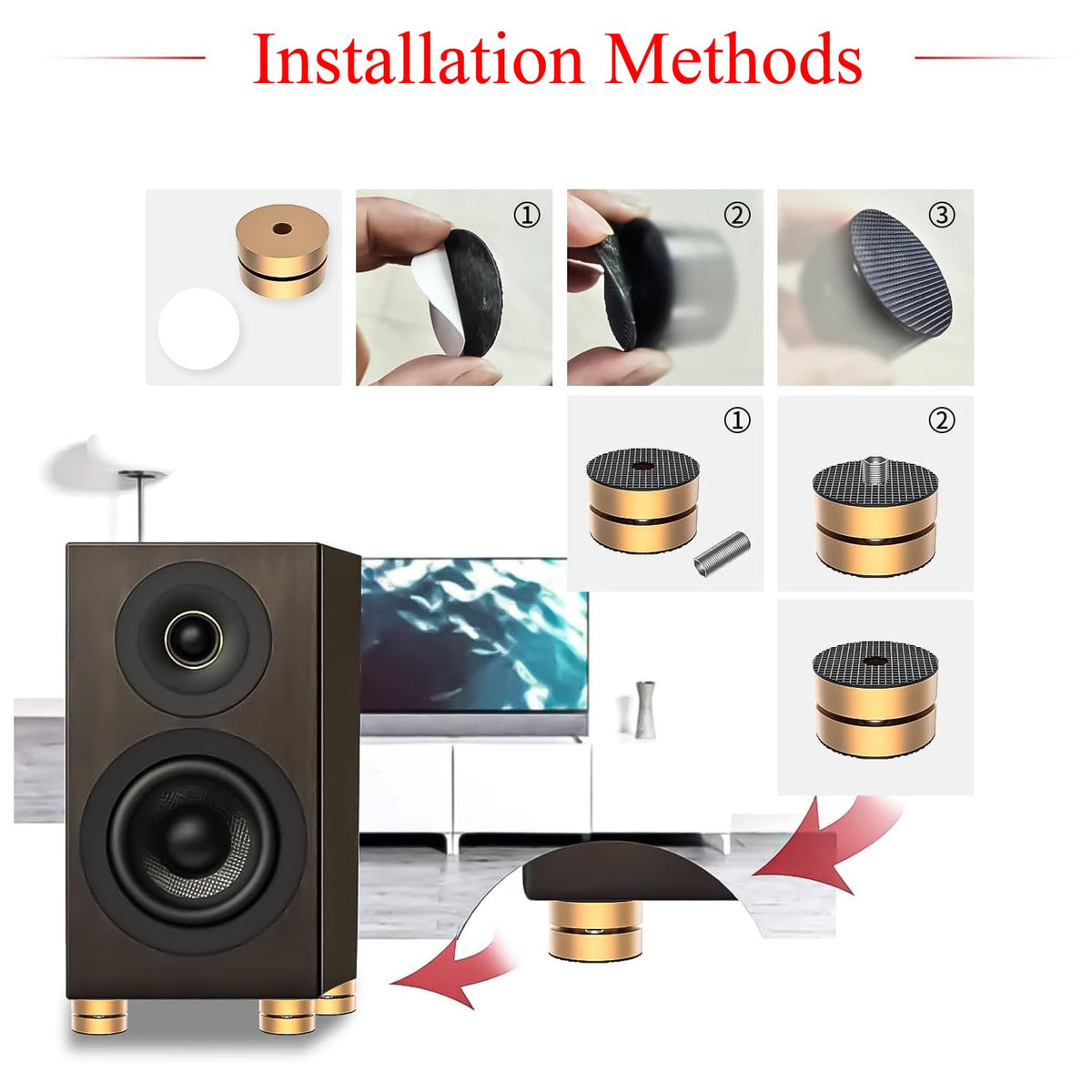 Viborg Audiocrast hi-fi spikes bottom cone design channels vibration effectively