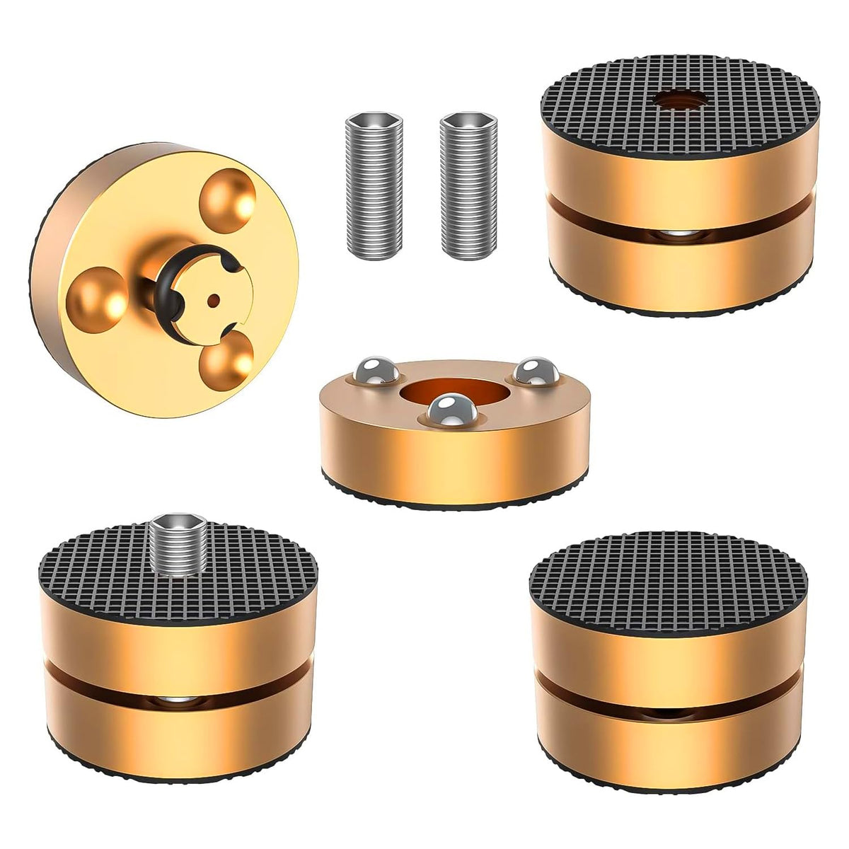 Viborg Audiocrast hi-fi spikes top view enhance stability and reduce resonance