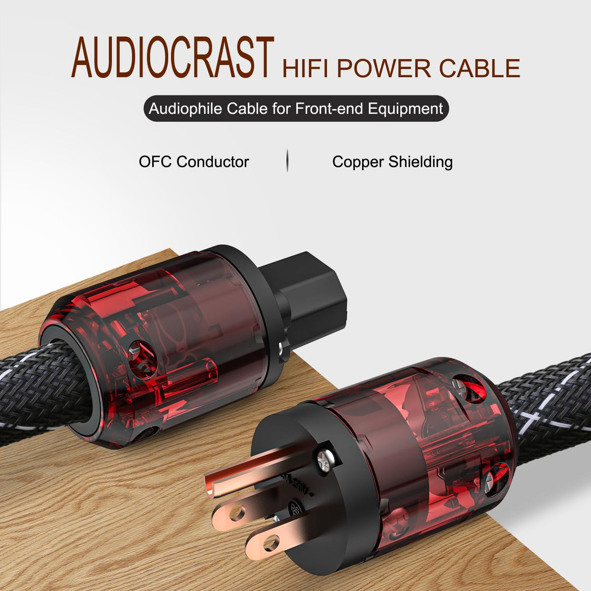 Viborg Audiocrast in use with amplifier illustrating cleaner power delivery benefit