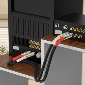 Viborg cable compatible with HDTVs, Blu-ray players, and home theater components.