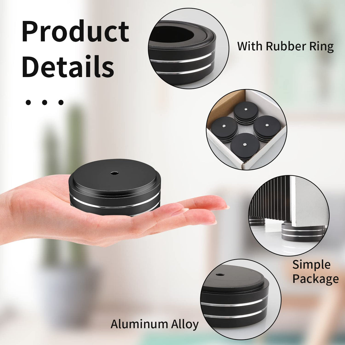 Viborg HiFi speaker base isolation improves stability and reduces vibration