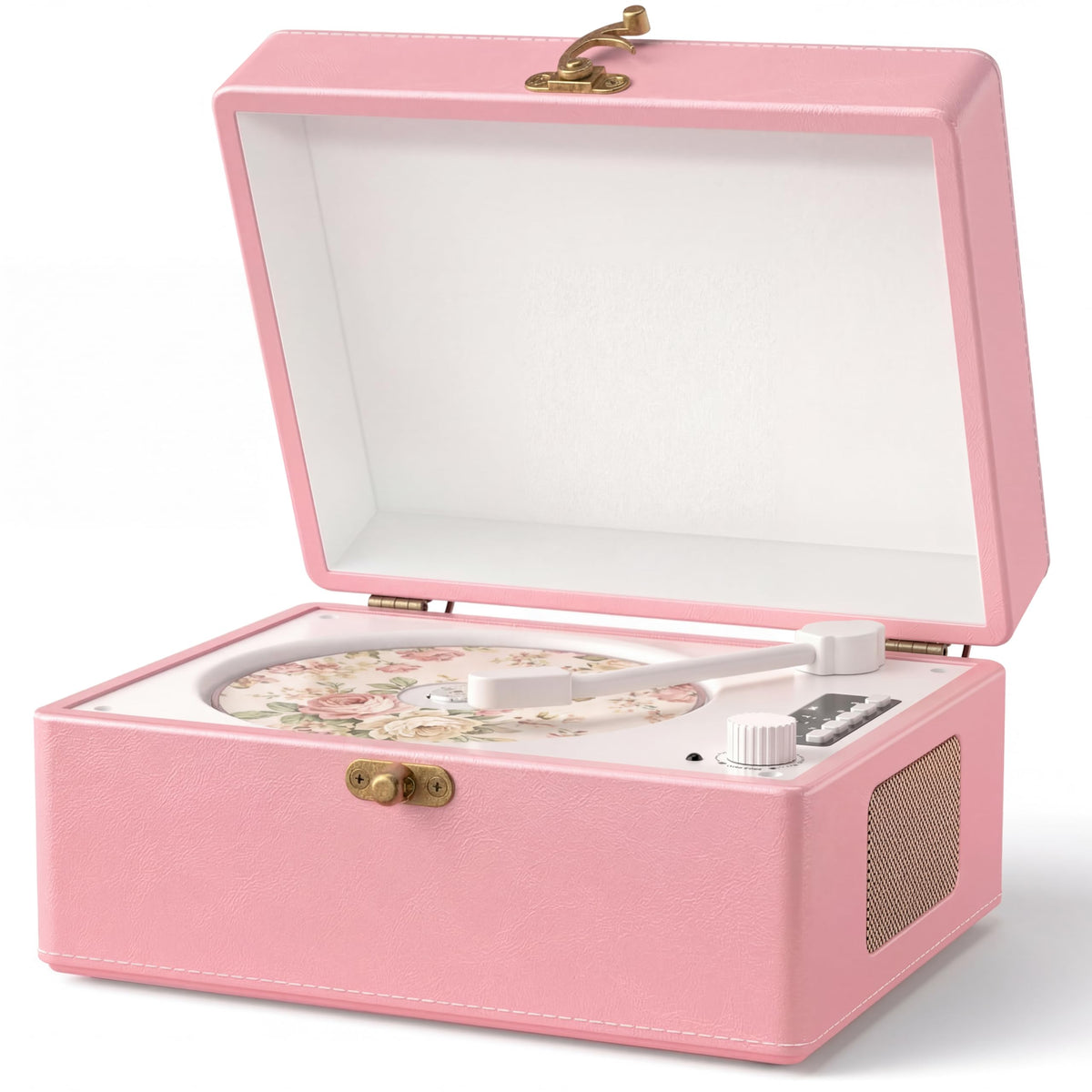 VICTRESS front view pink unit showing vintage style and portability benefit