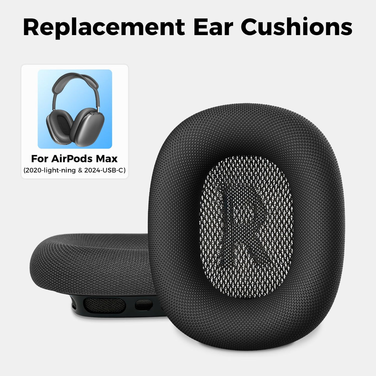 VICHYIE AirPods Max foam padding enhances long wear comfort.