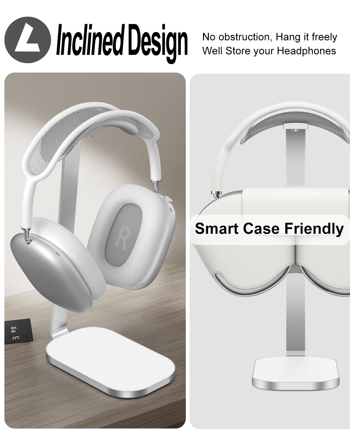 VICHYIE Headphone Stand wide base with non-slip bottom
