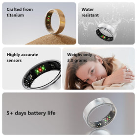Victormont Titanium Smart Ring during workout tracking with real-time metrics