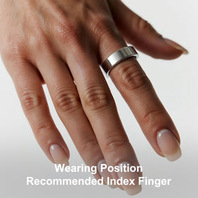 Victormont Smart Ring resting with wireless charging case ready for recharge