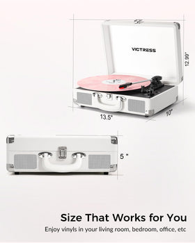 VICTRESS suitcase closed with handle to show portability and secure storage for transport