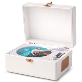 VICTRESS front view of retro CD player showing vintage design and easy access