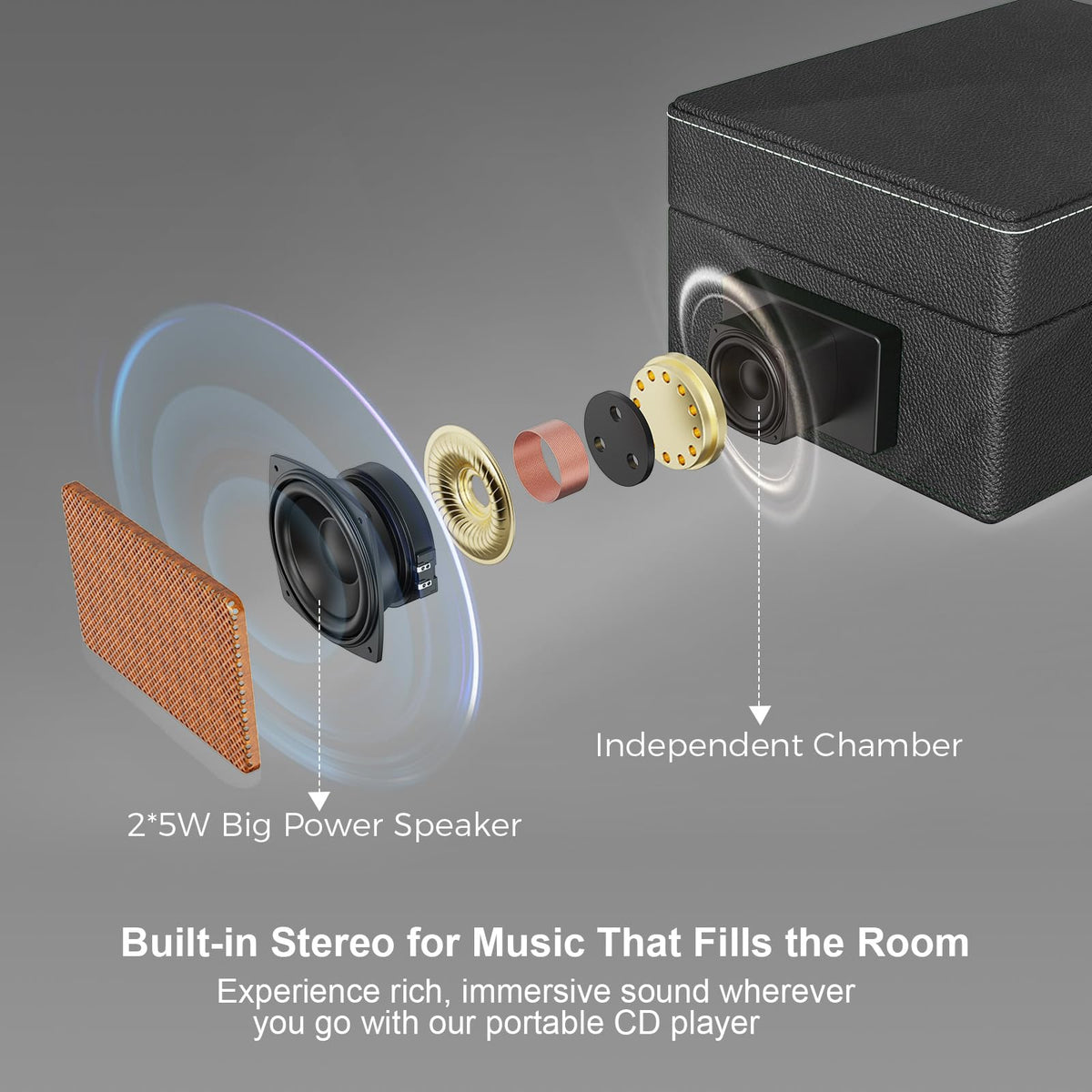 VICTRESS speaker grille close-up highlighting audio detail and texture