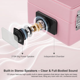 VICTRESS speaker grille close-up highlighting stereo drivers for clearer sound