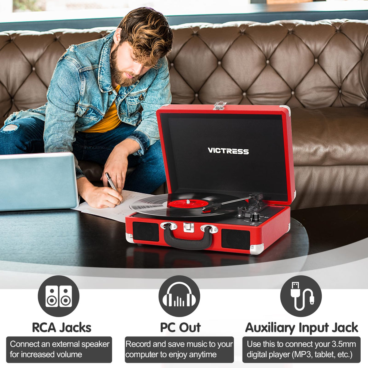 VICTRESS tonearm and cartridge detail for precise playback and low distortion