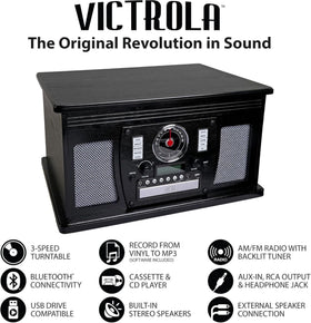 Victrola Aviator 8-in-1 cassette player supporting mix tapes and retro sessions.